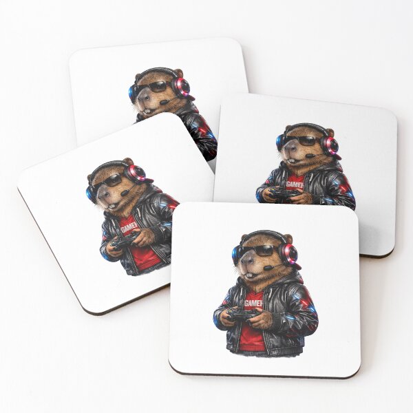 Item preview, Capybara Gaming Cartoon Design designed and sold by Aramdesing.
