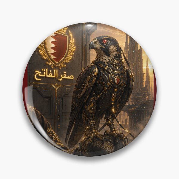 Item preview, Cyberpunk Bahraini Falconry Oil Painting designed and sold by ikonicgallery.