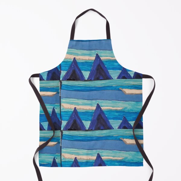 Item preview, Abstract mountain skyline scene Blue designed and sold by DancingCreek.