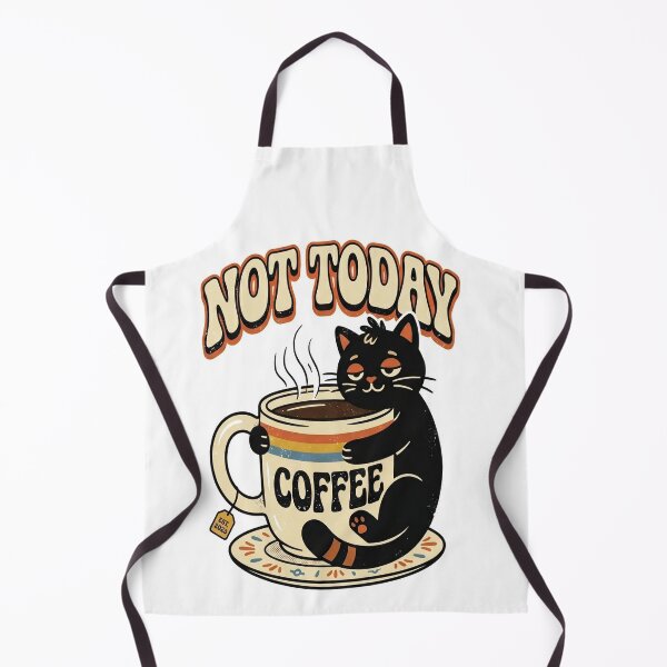 Item preview, Not Today Coffee Cat Retro Funny Cartoon designed and sold by BetonikDesigner.