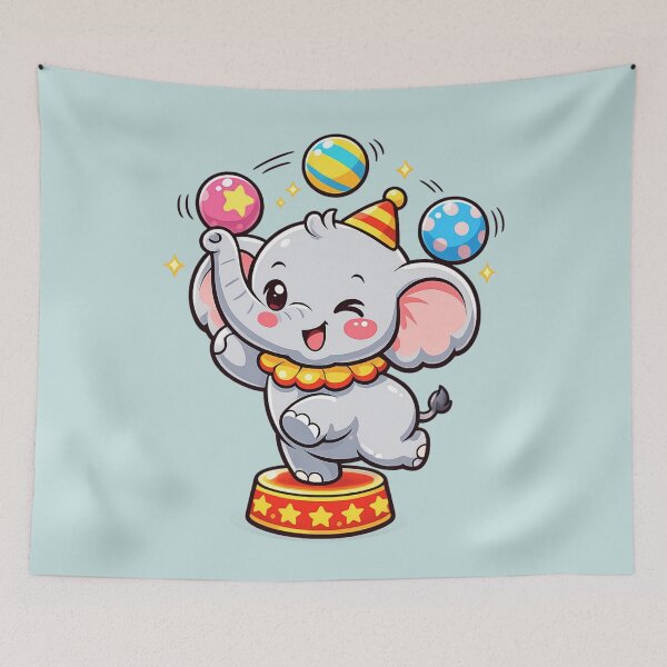 Item preview, Cute Circus Elephant Juggling Balls designed and sold by SidTastic .