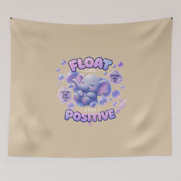 Item preview, Kawaii Floating Elephant | Pastel Bubble Art designed and sold by Noxivora.