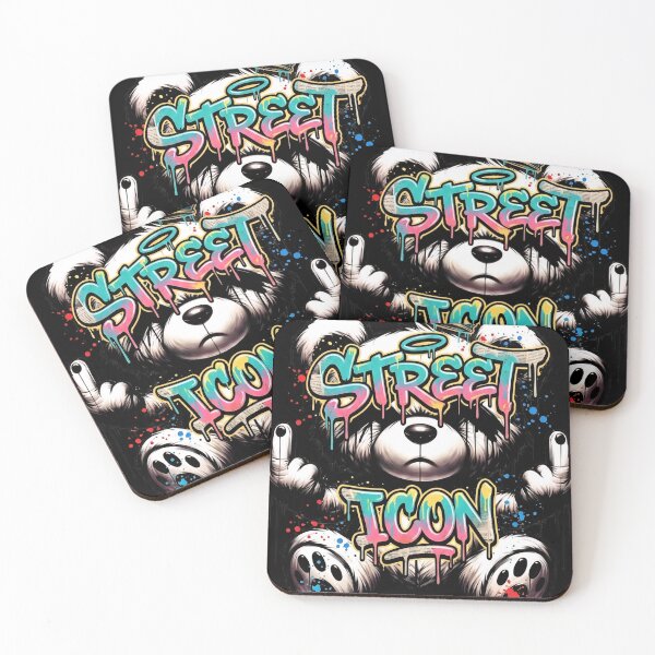 Item preview, Street Icon Rebel Teddy Bear Graffiti Art designed and sold by Stree-Icon-Shop.