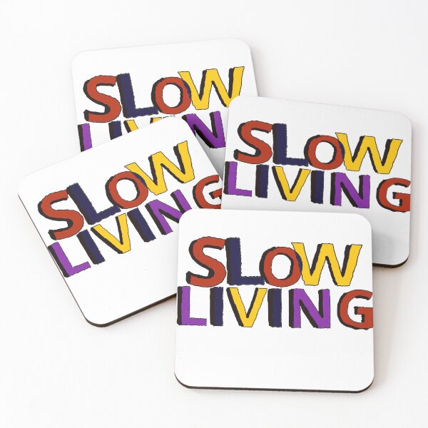 Item preview, Slow Living Retro Typography Design | Colorful Minimal Aesthetic Quote designed and sold by alilou1991.