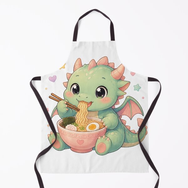 Item preview, Cute Baby Dragon Eating Ramen designed and sold by neonvael.