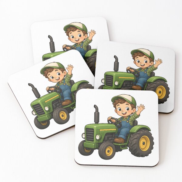 Item preview, Cute Little Farmer On Tractor designed and sold by neonvael.