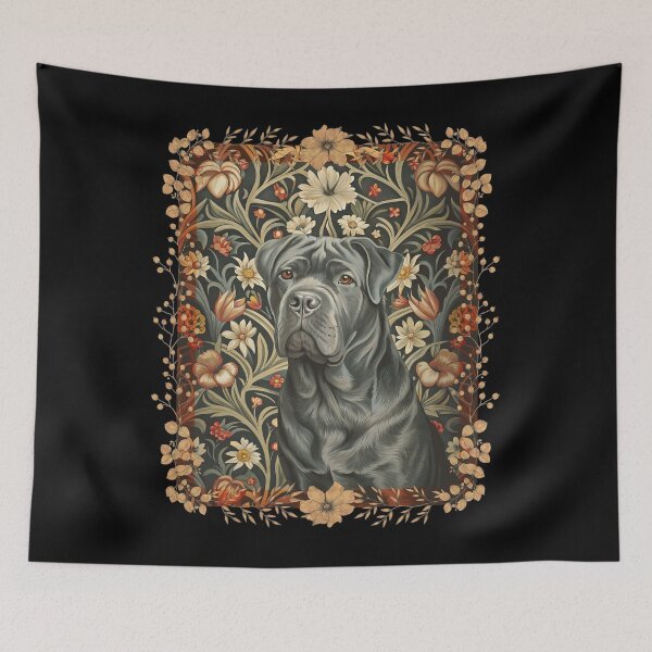 Item preview, Blue Cane Corso William Morris Floral Art designed and sold by AntiqueImages.
