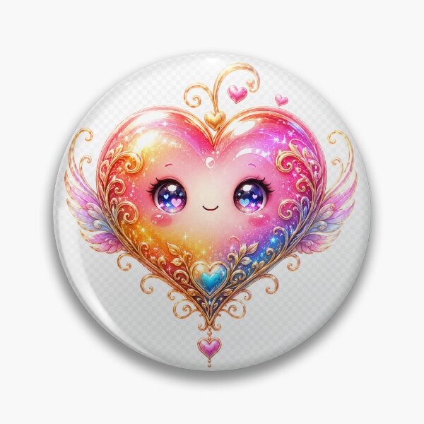 Item preview, Cutest Whimsical Rainbow glowing Heart Fantasy Aesthetic designed and sold by HiteshArt111.
