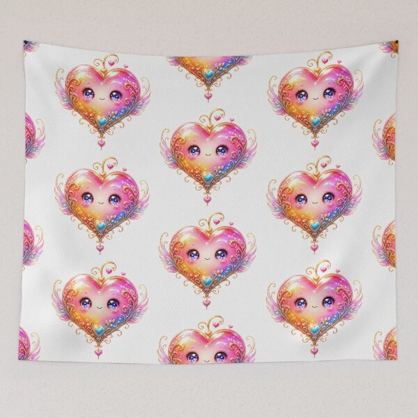 Item preview, Cutest Whimsical Rainbow glowing Heart Fantasy Aesthetic designed and sold by HiteshArt111.