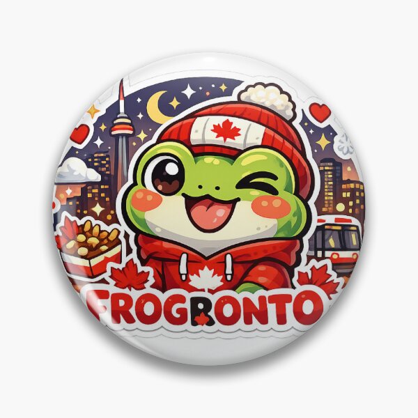Item preview, Cute Frogronto Toronto Canada Frog Sticker designed and sold by Cozy404Lab.