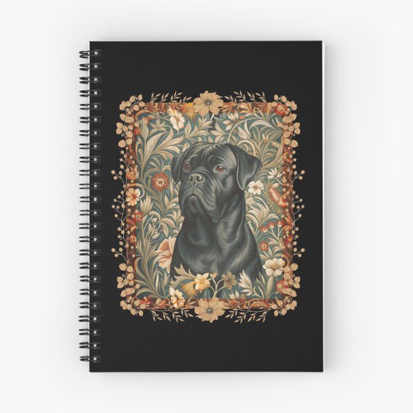 Item preview, Black Cane Corso William Morris Floral Dog Art designed and sold by AntiqueImages.