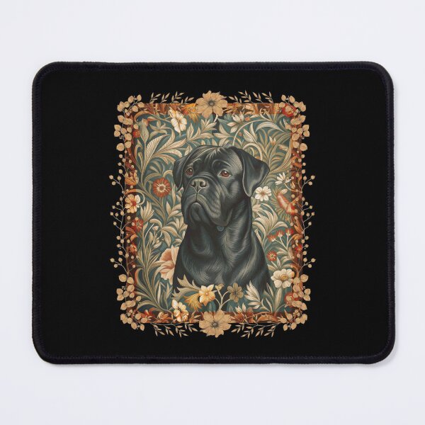 Item preview, Black Cane Corso William Morris Floral Dog Art designed and sold by AntiqueImages.