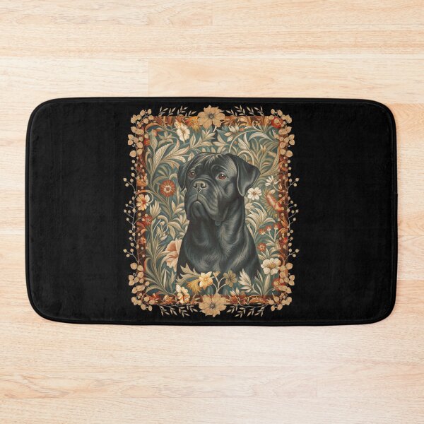 Item preview, Black Cane Corso William Morris Floral Dog Art designed and sold by AntiqueImages.