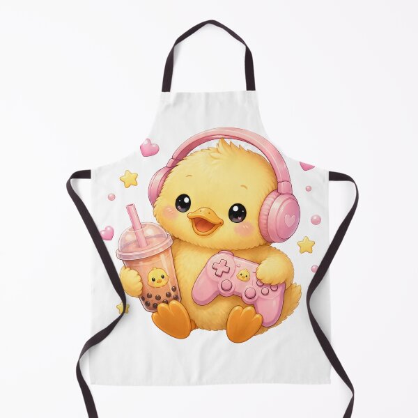 Item preview, Cute Gamer Duck With Bubble Tea designed and sold by neonvael.