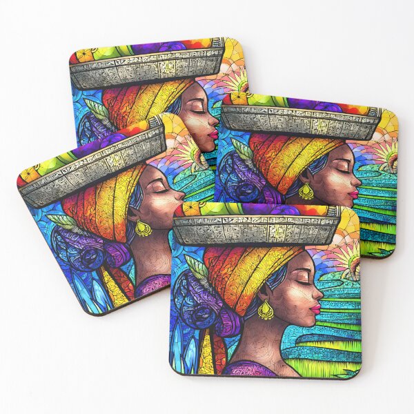 Item preview, Colorful Portrait of a Woman With Fruit Basket designed and sold by Artessie.
