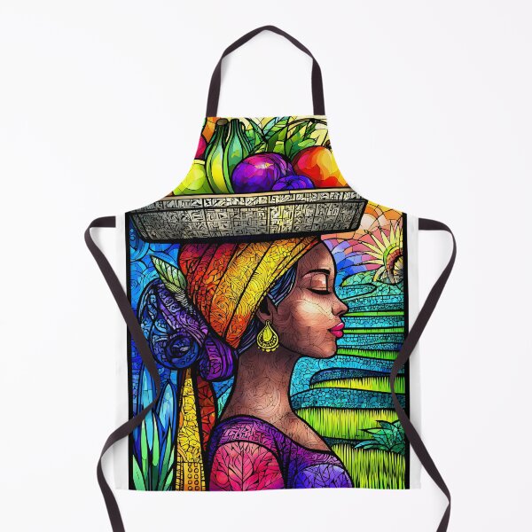 Item preview, Colorful Portrait of a Woman With Fruit Basket designed and sold by Artessie.