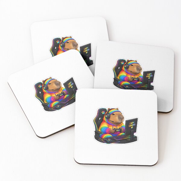 Item preview, Capybara Gaming Cartoon Design designed and sold by Aramdesing.