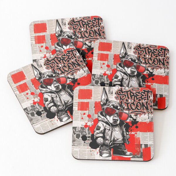 Item preview, Street Icon Cool Doberman Dog Graffiti Art designed and sold by Stree-Icon-Shop.