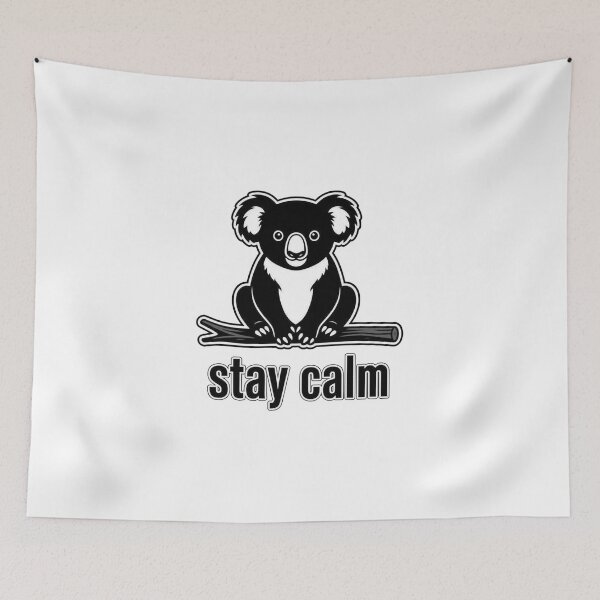 Item preview, Minimalist Koala Stay Calm | Funny Relaxed Animal Design designed and sold by LibbArt.