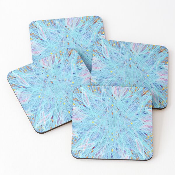 Item preview, Pastel Blue Abstract Ethereal Energy Flow Art designed and sold by Paolo-Bandal.