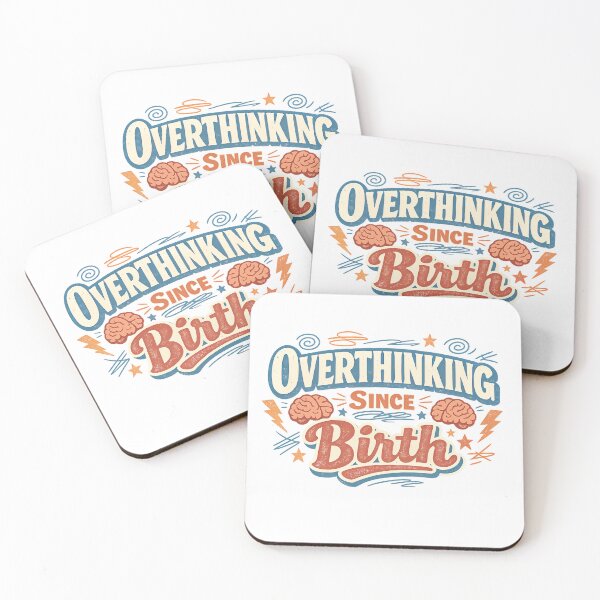 Artikelvorschau, Overthinking Since Birth Retro Grafik Shirt | Lustiges Vintage Humor Design entworfen und verkauft von builtforyou.