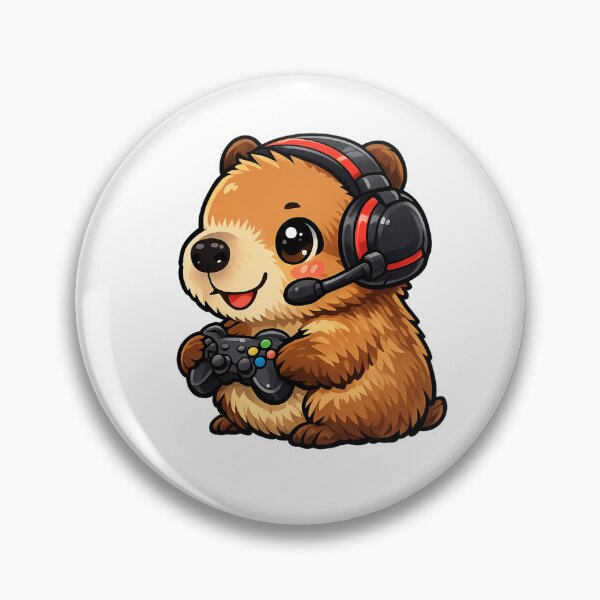 Item preview, Capybara Gaming Cartoon Design designed and sold by Aramdesing.