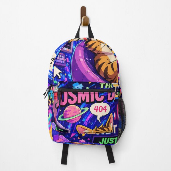 Item preview, My Brain Is A 404 – Cosmic Chaos Cat Anime Vaporwave Tee designed and sold by Dusk & Dawn Apparel.