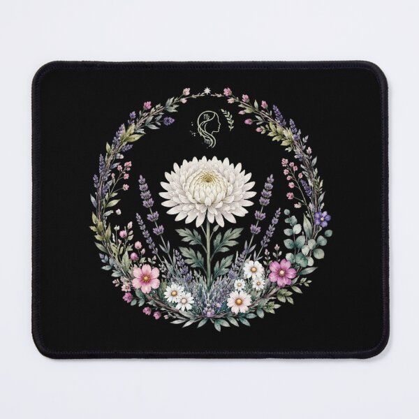 Item preview, Virgo Celestial Botanical - White Chrysanthemum Wreath designed and sold by MoonSoul Studio.