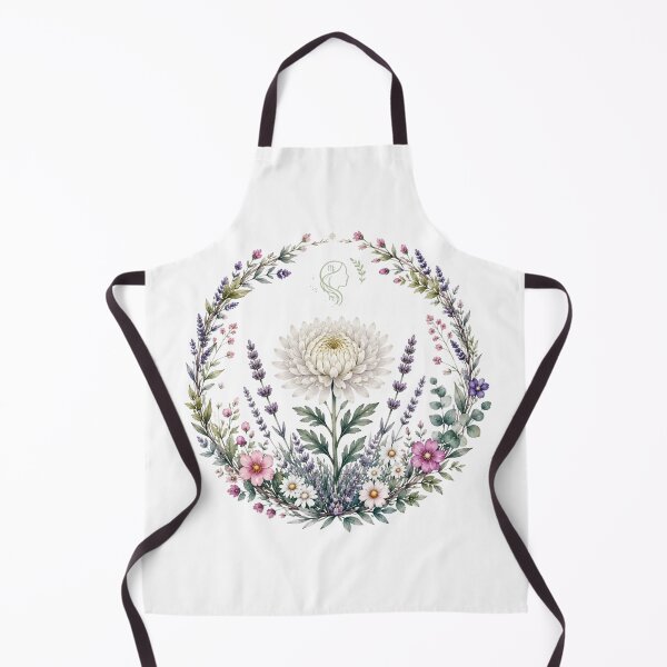Item preview, Virgo Celestial Botanical - White Chrysanthemum Wreath designed and sold by MoonSoul Studio.