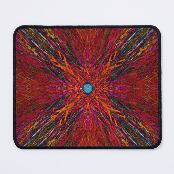 Item preview, Fiery Red Abstract Cosmic Starburst Mandala designed and sold by Paolo-Bandal.