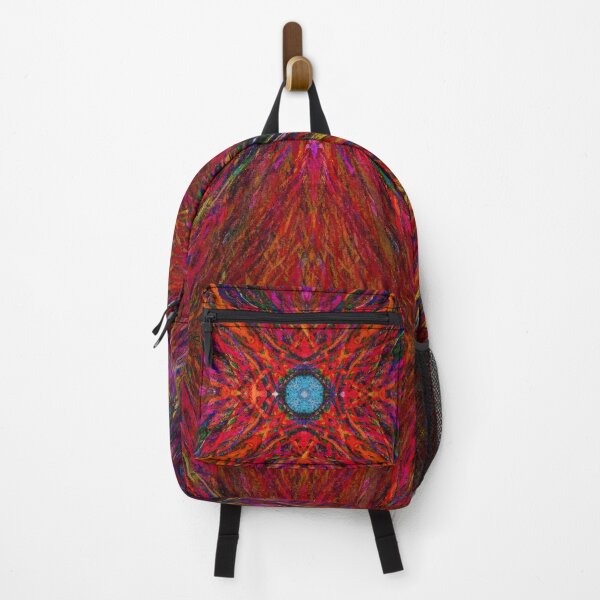 Item preview, Fiery Red Abstract Cosmic Starburst Mandala designed and sold by Paolo-Bandal.
