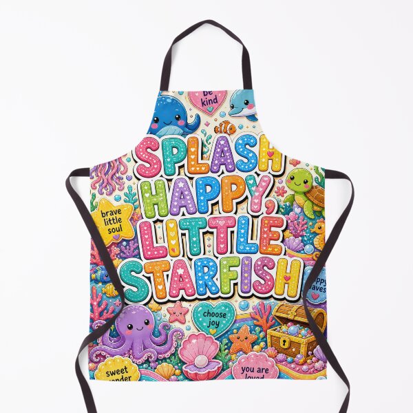 Item preview, Ocean Nursery Affirmation Art Splash Happy Little Starfish designed and sold by LoveNurseries.