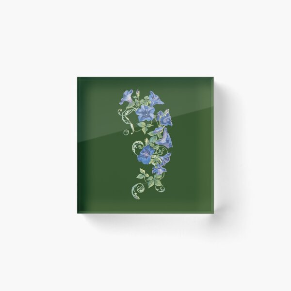 Item preview, Blue morning glory flower  designed and sold by uunaa.