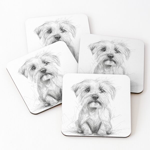 Item preview, Maltese Terrier illustration sketch against a white background designed and sold by Roxane Bay.