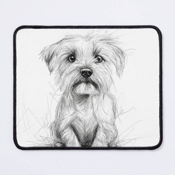 Item preview, Maltese Terrier illustration sketch against a white background designed and sold by Roxane Bay.