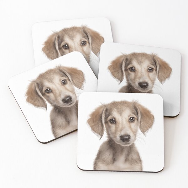 Item preview, Adorable Saluki pup for Cute Persian Greyhound puppy lovers designed and sold by LazyOwlStore.