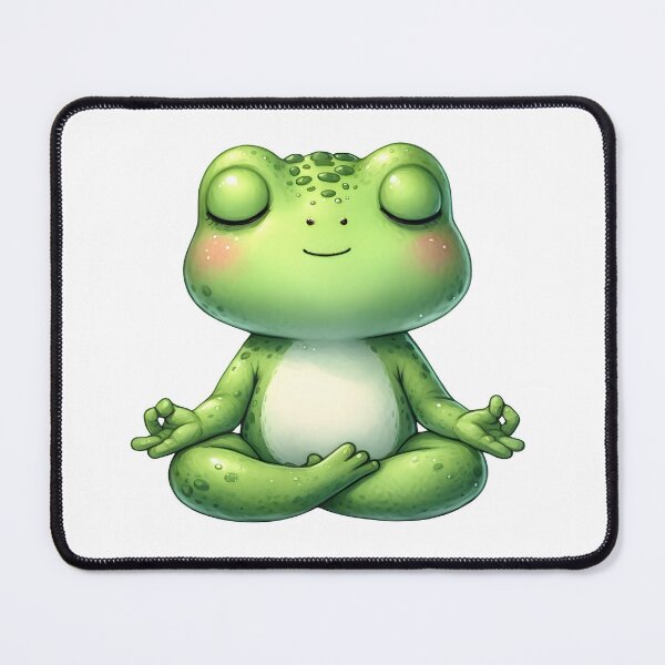Item preview, Cute Meditating Frog Zen Yoga Art designed and sold by Smoking_Animals .