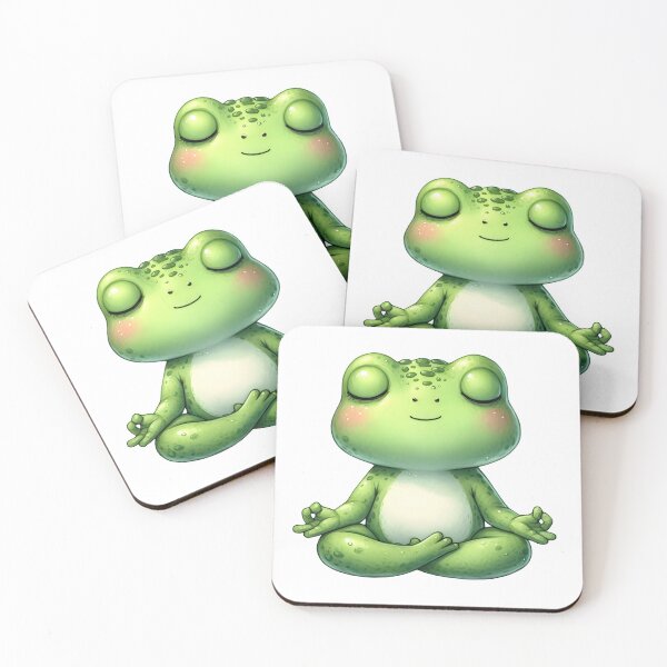 Item preview, Cute Meditating Frog Zen Yoga Art designed and sold by Smoking_Animals .