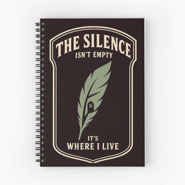 Item preview, The Silence Isn't Empty Feather Introvert Poetcore Quote designed and sold by Lyfeinsights.