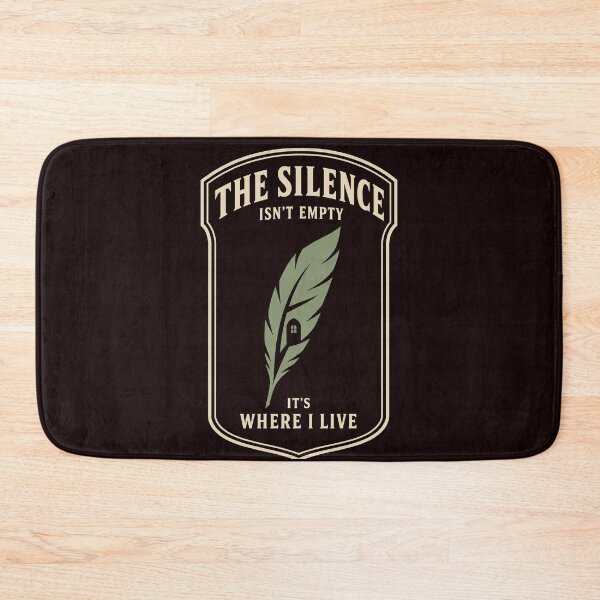 Item preview, The Silence Isn't Empty Feather Introvert Poetcore Quote designed and sold by Lyfeinsights.