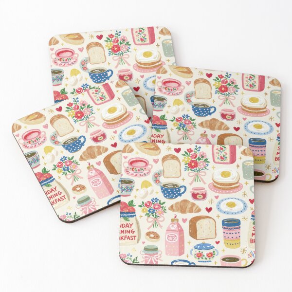 Item preview, Breakfast Design - Aesthetic Pattern Print Design for fabrics designed and sold by Just4Sinners.