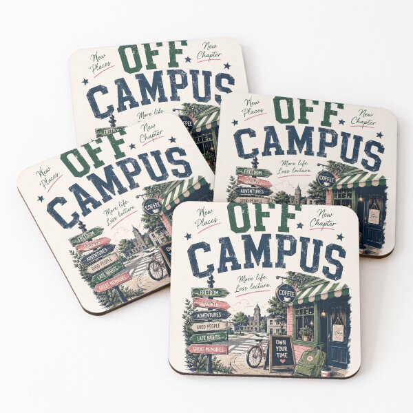 Item preview, Off Campus – Retro College Town Adventure Graphic Tee designed and sold by Dusk & Dawn Apparel.