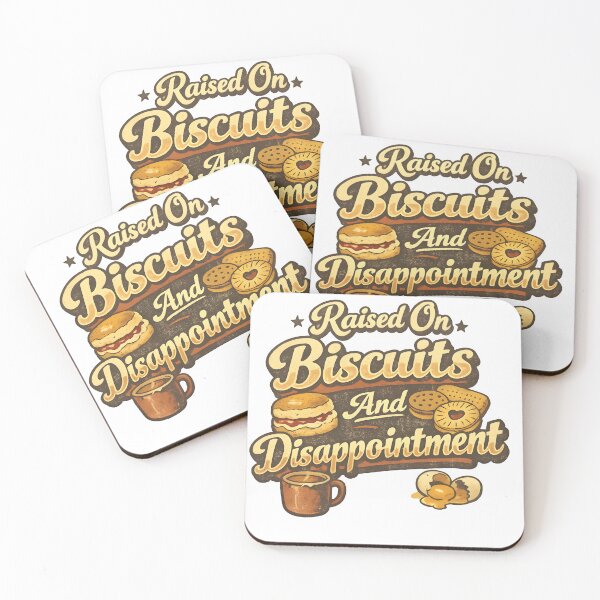 Item preview, Raised On Biscuits And Disappointment - Funny British Humour Gift designed and sold by BlightyandCo.