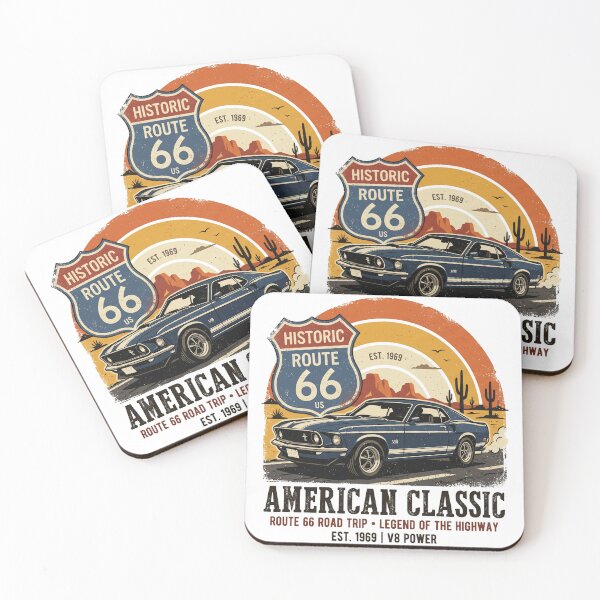 Item preview, American Classic: Route 66 Vintage Muscle Car designed and sold by BetonikDesigner.