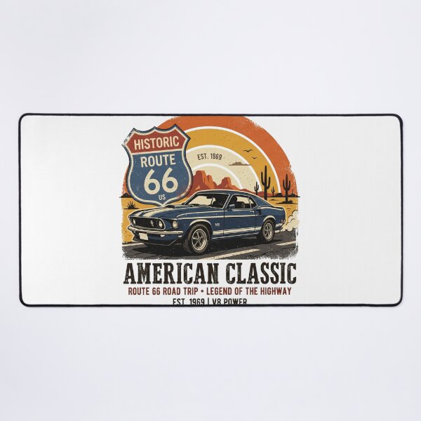 Item preview, American Classic: Route 66 Vintage Muscle Car designed and sold by BetonikDesigner.
