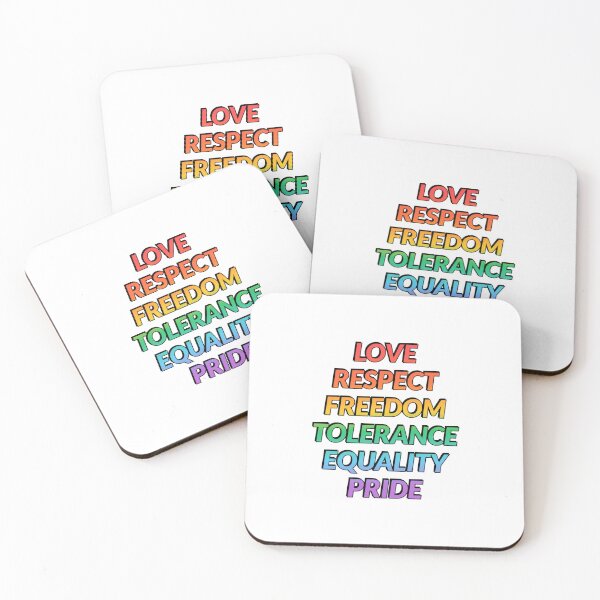 Item preview, Love Respect Freedom Tolerance Equality Pride -  LGBT Pride designed and sold by Inspirationmotivation.