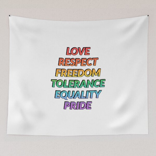 Item preview, Love Respect Freedom Tolerance Equality Pride -  LGBT Pride designed and sold by Inspirationmotivation.