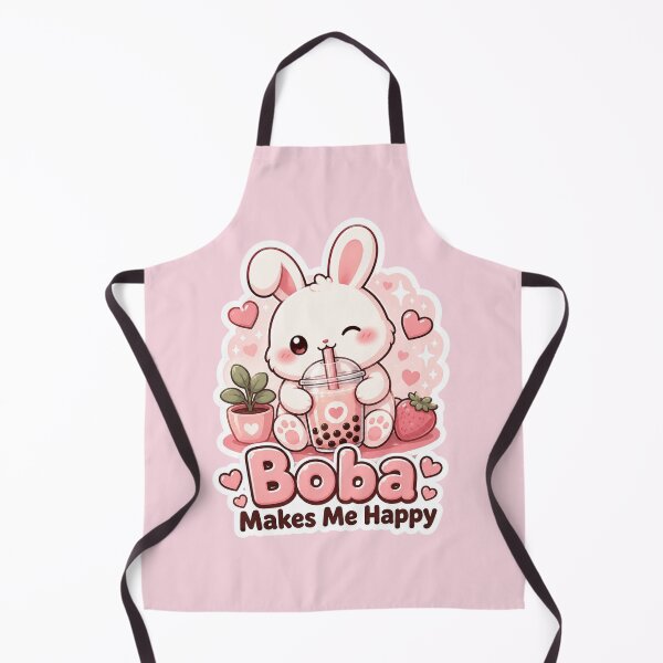 Item preview, Boba Makes Me Happy | Kawaii Bunny Tea designed and sold by Noxivora.