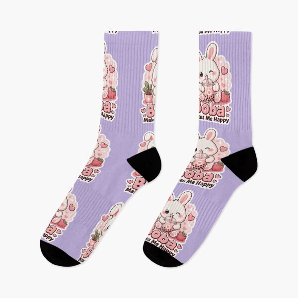Item preview, Boba Makes Me Happy | Kawaii Bunny Tea designed and sold by Noxivora.