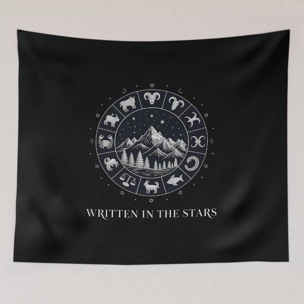 Item preview, Written in the Stars Zodiac Mountain Design designed and sold by Cool-cat-art.